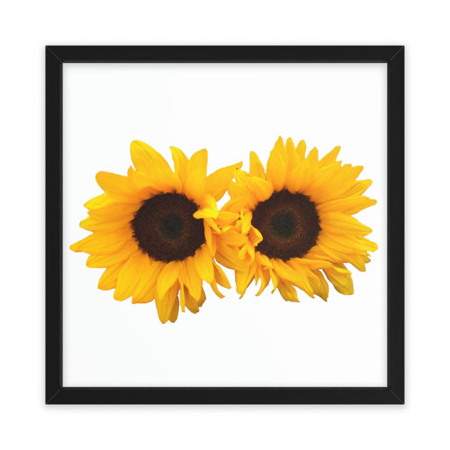 Gracie Oaks Yellow Flower Framed On Paper Illustration Wayfair